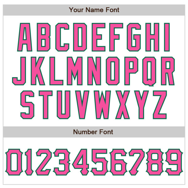 Custom White Pink-Kelly Green 3D Pattern Design Curve Lines Authentic Baseball Jersey