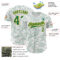 Custom White Kelly Green-Gold 3D Pattern Design Curve Lines Authentic Baseball Jersey