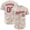 Custom Cream Crimson 3D Pattern Design Curve Lines Authentic Baseball Jersey