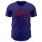 Custom Royal Red 3D Pattern Design Curve Lines Authentic Baseball Jersey