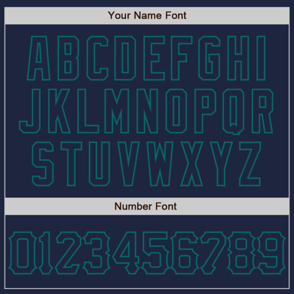 Custom Navy Teal 3D Pattern Design Curve Lines Authentic Baseball Jersey