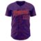 Custom Purple Orange 3D Pattern Design Curve Lines Authentic Baseball Jersey