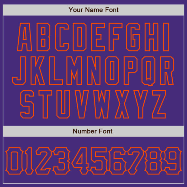 Custom Purple Orange 3D Pattern Design Curve Lines Authentic Baseball Jersey