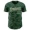Custom Green Cream 3D Pattern Design Curve Lines Authentic Baseball Jersey