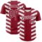 Custom Crimson White 3D Pattern Design Side Stripes Authentic Baseball Jersey