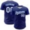 Custom Purple White-Royal 3D Pattern Design Crossed Lines Authentic Baseball Jersey