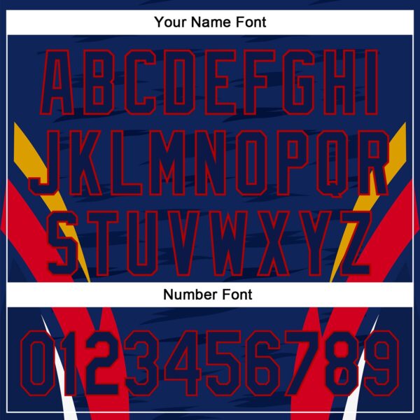 Custom Navy Red 3D Pattern Design Side Stripes Authentic Baseball Jersey