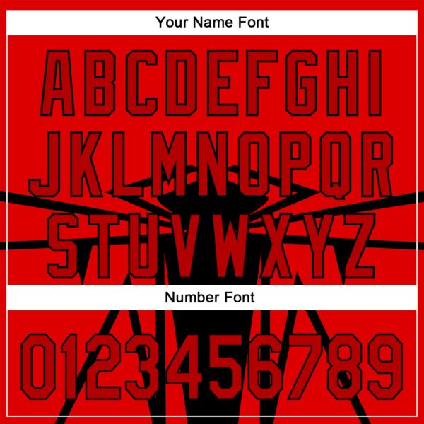 Custom Red Black 3D Pattern Design Side Sharp Edges Authentic Baseball Jersey