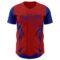 Custom Red Royal 3D Pattern Design Side Sharp Edges Authentic Baseball Jersey
