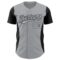 Custom Gray Black 3D Pattern Design Side Panel Stripes Authentic Baseball Jersey