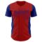 Custom Red Royal 3D Pattern Design Side Panel Stripes Authentic Baseball Jersey