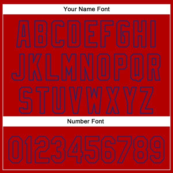 Custom Red Royal 3D Pattern Design Side Panel Stripes Authentic Baseball Jersey