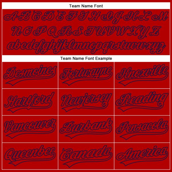 Custom Red Navy 3D Pattern Design Side Panel Stripes Authentic Baseball Jersey