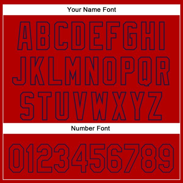 Custom Red Navy 3D Pattern Design Side Panel Stripes Authentic Baseball Jersey
