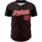 Custom Black Red-White 3D Pattern Design Arabesque Shape Authentic Baseball Jersey