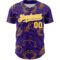 Custom Purple Gold-White 3D Pattern Design Zodiac Authentic Baseball Jersey
