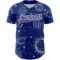 Custom Royal White 3D Pattern Design Planets Authentic Baseball Jersey