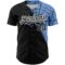 Custom Black Light Blue-White 3D Pattern Design Spider Web Authentic Baseball Jersey