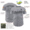 Custom Gray Black 3D Pattern Design Geometric Grid Authentic Baseball Jersey