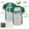 Custom White Kelly Green Gray-Black 3D Pattern Design Curve Solid Authentic Baseball Jersey
