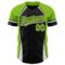 Custom Black Neon Green-White 3D Pattern Design Curve Solid Authentic Baseball Jersey