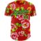 Custom Red Neon Green-Black 3D Pattern Design Northeast China Big Flower Authentic Baseball Jersey