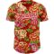 Custom Red White 3D Pattern Design Northeast China Big Flower Authentic Baseball Jersey