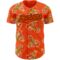 Custom Orange Black 3D Pattern Design Northeast China Big Flower Authentic Baseball Jersey