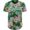Custom Kelly Green White 3D Pattern Design Northeast China Big Flower Authentic Baseball Jersey