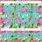 Custom Pink Aqua-White 3D Pattern Design Northeast China Big Flower Authentic Baseball Jersey