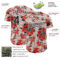 Custom Red Black-White 3D Pattern Design Northeast China Big Flower Authentic Baseball Jersey