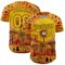 Custom Gold Black 3D Pattern Design Abstract Painting Authentic Baseball Jersey