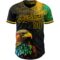 Custom Black Gold 3D Pattern Design Holi Festival Color Powder Authentic Baseball Jersey