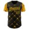 Custom Black Gold 3D Pattern Design Geometric Halftone Dots Authentic Baseball Jersey