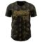 Custom Black Old Gold 3D Pattern Design Halftone Geometric Shapes Authentic Baseball Jersey