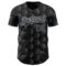Custom Black Gray 3D Pattern Design Halftone Geometric Shapes Authentic Baseball Jersey