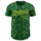 Custom Kelly Green Gold 3D Pattern Design Halftone Geometric Shapes Authentic Baseball Jersey
