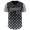 Custom Black Gray 3D Pattern Design Geometric Shapes Authentic Baseball Jersey
