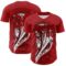 Custom Red Black 3D Pattern Design Religion Jesus Christc Authentic Baseball Jersey
