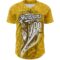 Custom Yellow White-Black 3D Pattern Design Religion Jesus Christ Authentic Baseball Jersey