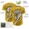 Custom Yellow White-Black 3D Pattern Design Religion Jesus Christ Authentic Baseball Jersey