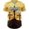 Custom Yellow White-Black 3D Pattern Design Religion Cross Jesus Christ Good Friday Authentic Baseball Jersey