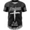 Custom Black White-Gray 3D Pattern Design Religion Cross Jesus Christ Ash Wednesday Authentic Baseball Jersey