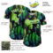 Custom Navy Aurora Green-White 3D Pattern Design Cactus Festival Authentic Baseball Jersey