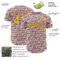 Custom Pink Yellow-Purple 3D Pattern Design Animal Funny Monster Authentic Baseball Jersey