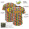 Custom Pink Yellow-Purple 3D Pattern Design Animal Funny Monster Authentic Baseball Jersey