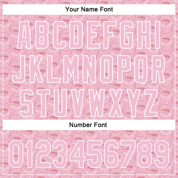 Custom Light Pink White 3D Pattern Design Animal Cat Authentic Baseball Jersey