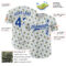 Custom White Royal 3D Pattern Design Animal Crocodile Surfing Authentic Baseball Jersey