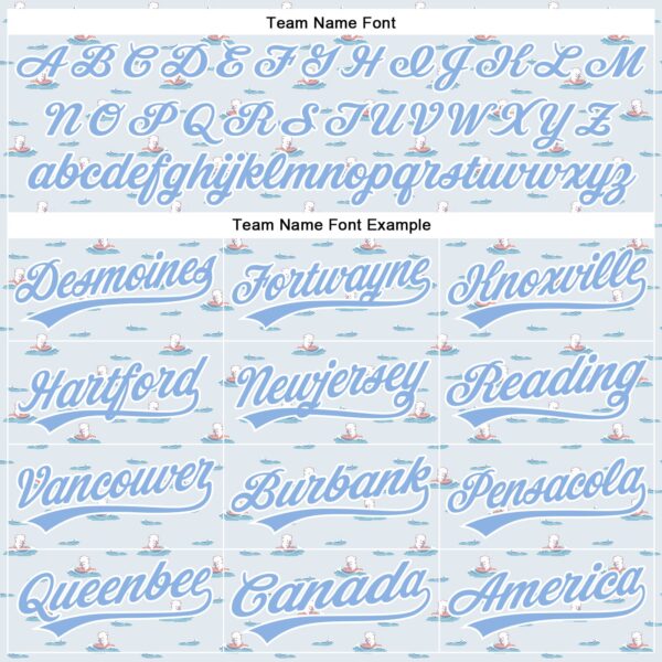 Custom Gray Light Blue-White 3D Pattern Design Animal Dog Surfing Authentic Baseball Jersey