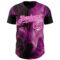 Custom Pink White 3D Pattern Design Animal Wolf Authentic Baseball Jersey